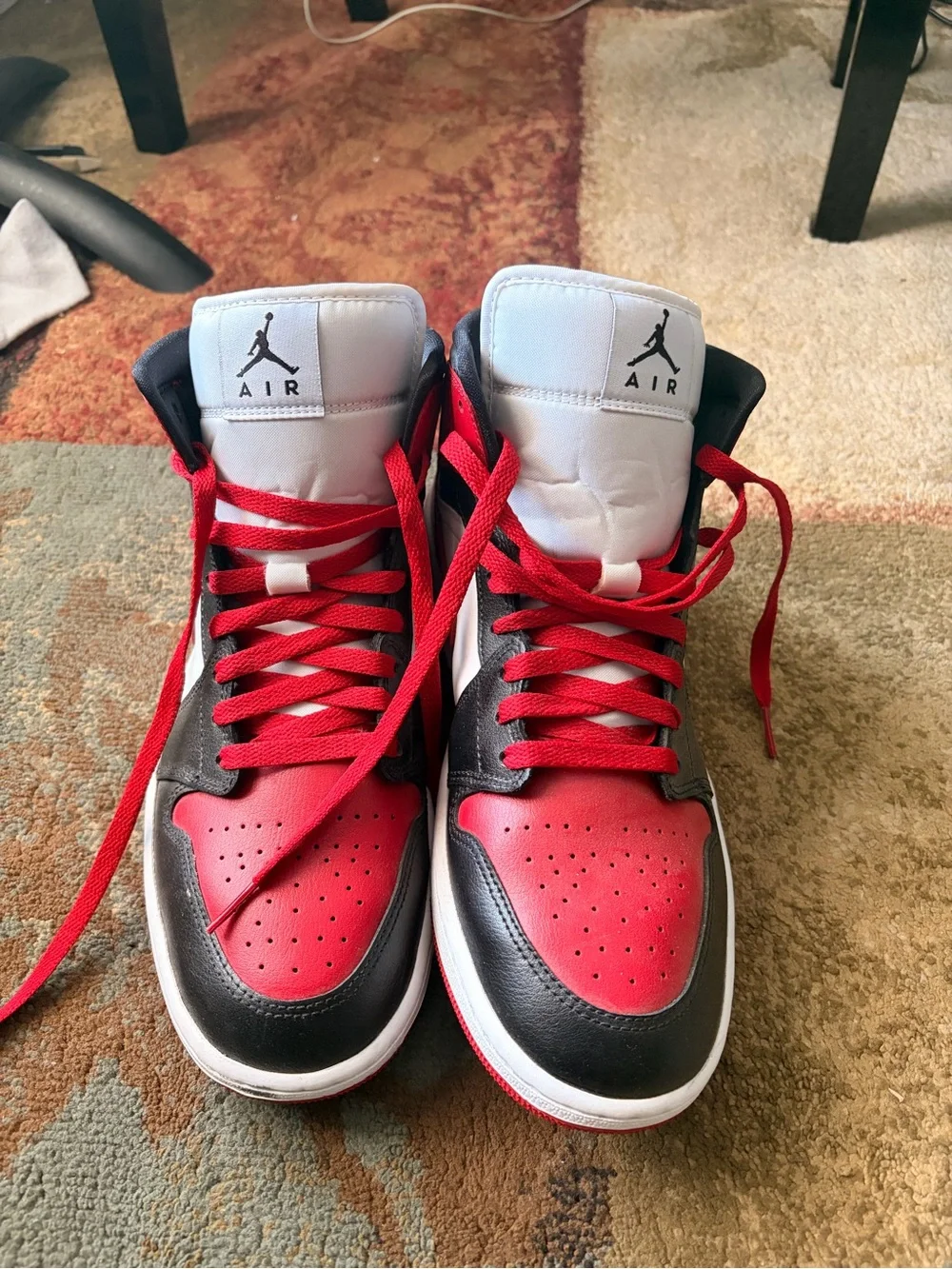Jordan 1 Nike Red Black White High-Tops